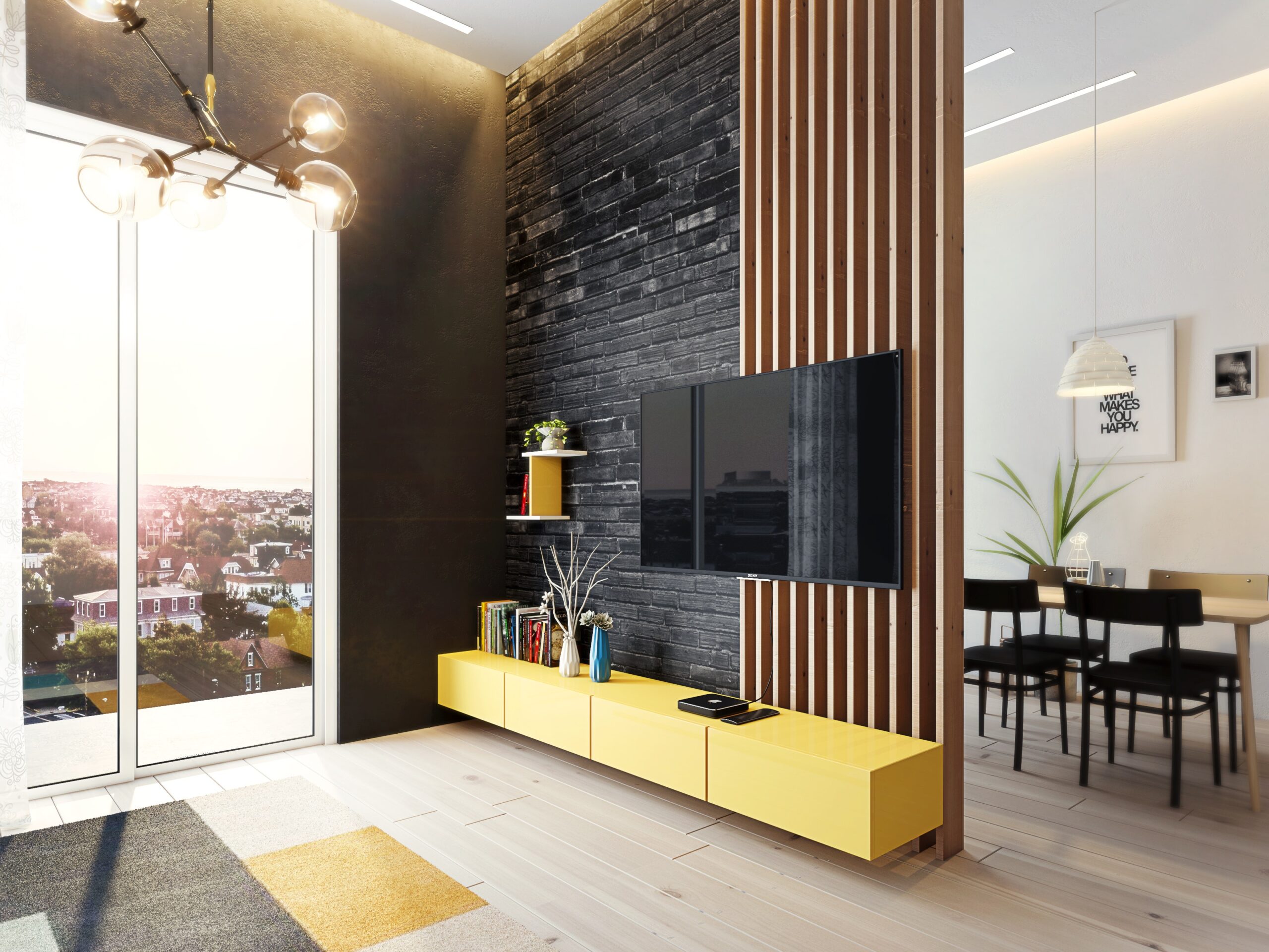 Custom designed and build living room